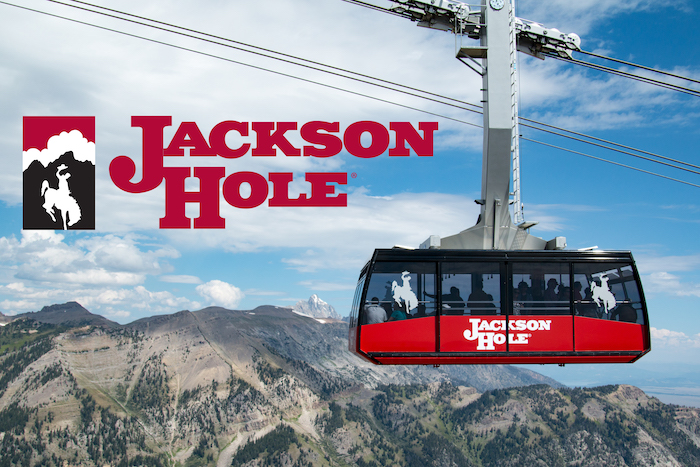 Jackson Hole aerial tram ascending Rendezvous Mountain